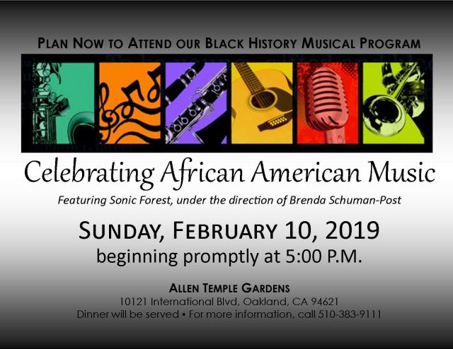 Celebrating African American Music Flyer_Feb 10 2019